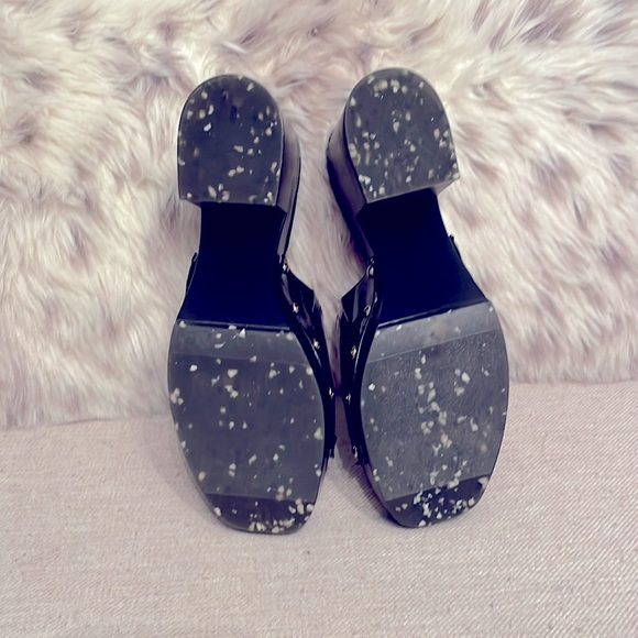 Cool Planet by Steve Madden black Patent leather type Sandal Size 8.5 - Picture 4 of 6